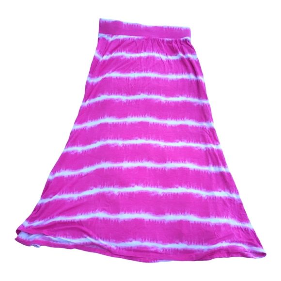 Cherokee Girls Pink Striped Maxi Skirt Size 10-12 Large - Picture 2 of 3
